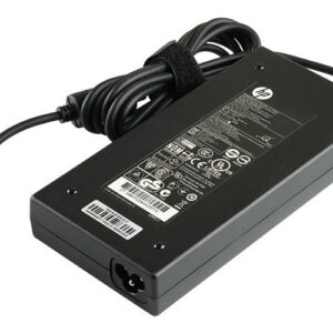 Genuine HP 775626-003 AC Adapter for HP ZBook 15 G3 (19.5V 7.7A 150W) – Angled front – 3 sides visible
