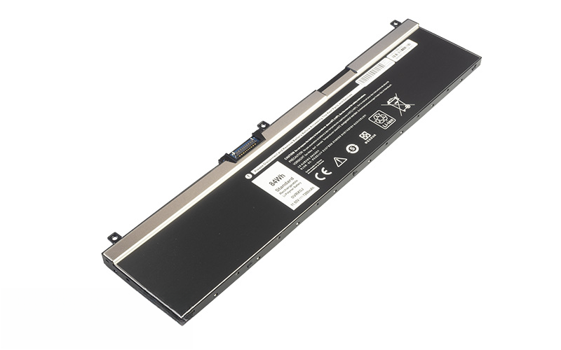 GW0K9 DP9KT 5TF10 Battery for Dell Precision 7530 7540 7730 7740 (11.55V 84Wh 6-Cell Li-Poly) – Front view top 45° angle