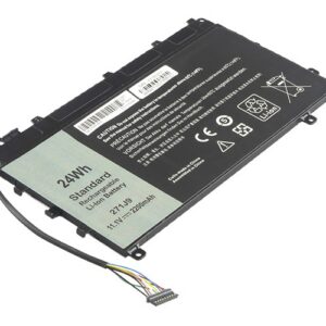 GWV47 271J9 YX81V 0MN791 3WKT0 Battery for Dell Latitude 7350 (11.4V 34Wh 3-Cell Li-Poly) – Front view top 45° angle