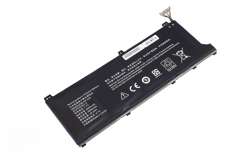 HB4692Z9ECW-22A Battery for Huawei MateBook D14 2020 2021 2022 D15 2022 (7.7V 46Wh 4-Cell Li-Poly) – Front view top 45° angle