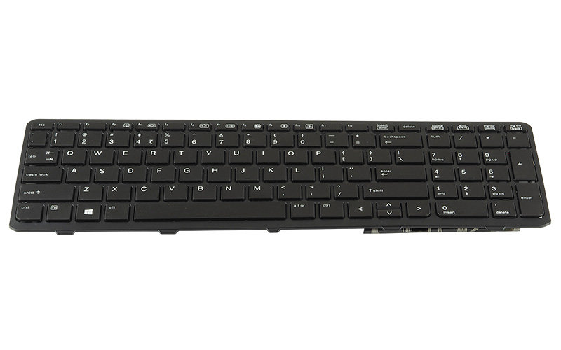 HP 450 G1 450 G0 455 G1 Keyboard with Top Frame (Cover) – Front view – keys & layout
