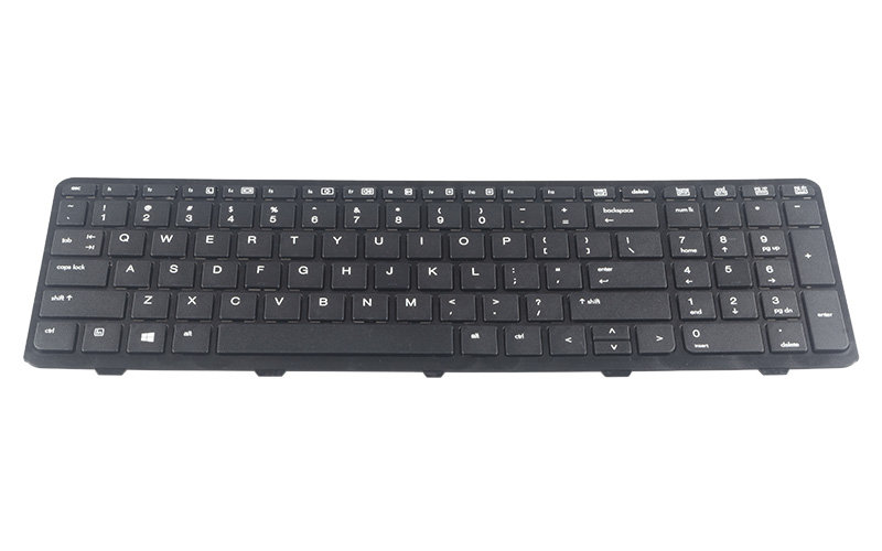 HP 450 G1 450 G0 455 G1 Keyboard with Top Frame (Cover) - Refurbished – Front view – keys & layout