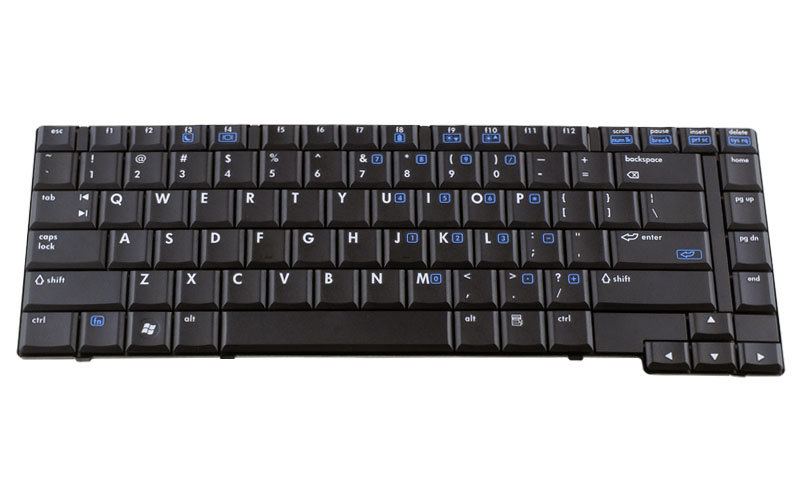 HP Compaq 6710B 6715B 6710S 6715S Keyboard – Front view – keys & layout