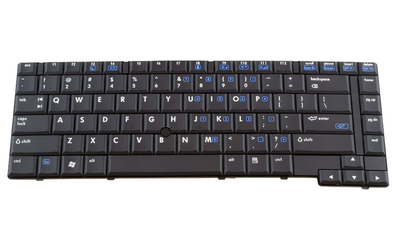 HP Compaq 8510p 8510w Keyboard - Refurbished – Front view – keys & layout
