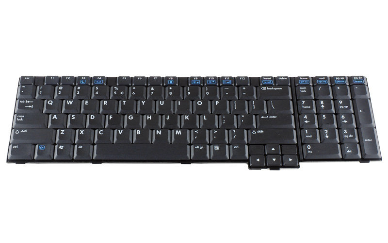 HP Compaq 8710P Keyboard (P/N:&nbsp;PK13ZKF3F00&nbsp;K031202E1) – Front view – keys & layout