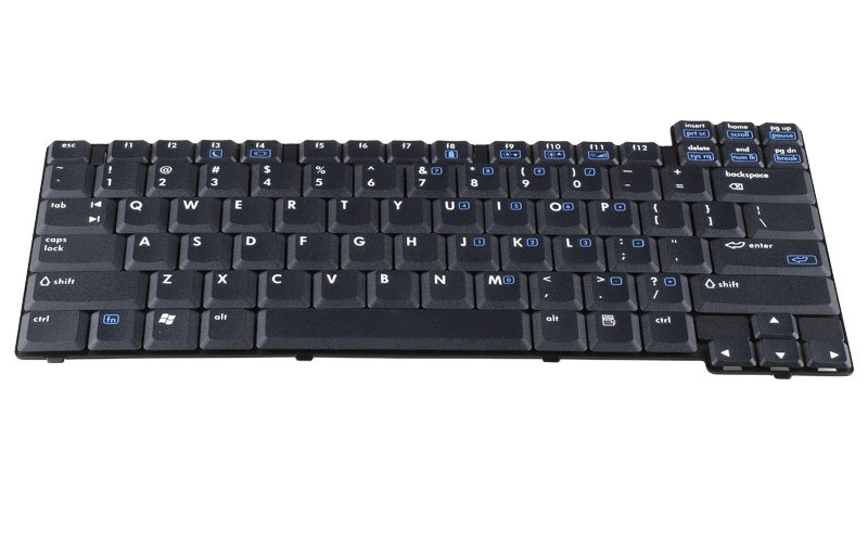 HP Compaq NC8430 NC8230 NX8220 NX8410 NX8420 NW8240 NW8440 Keyboardb - Refurbished – Front view – keys & layout