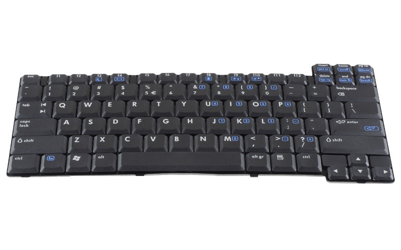 HP Compaq NX7400 NX7300 Keyboard – Front view – keys & layout