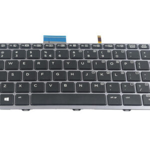 HP EliteBook 1030 G1 Keyboard (with backlit keys and silver frame) – Front view – keys & layout