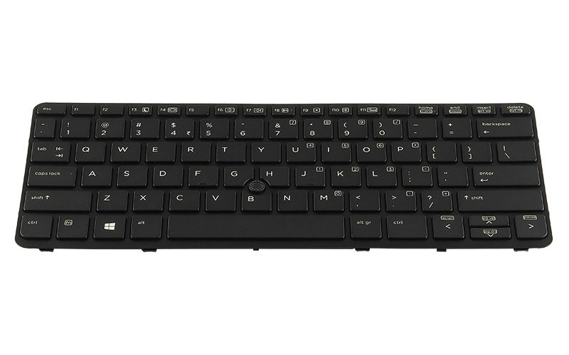 HP EliteBook 820 G1 820 G2 Keyboard (with black frame) – Front view – keys & layout