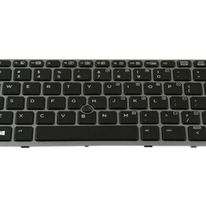 HP EliteBook 820 G1 820 G2 Keyboard (with silver frame) – Front view – keys & layout