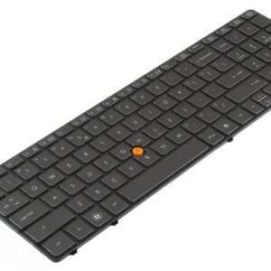 HP EliteBook 8560W Keyboard – Front view – keys & layout
