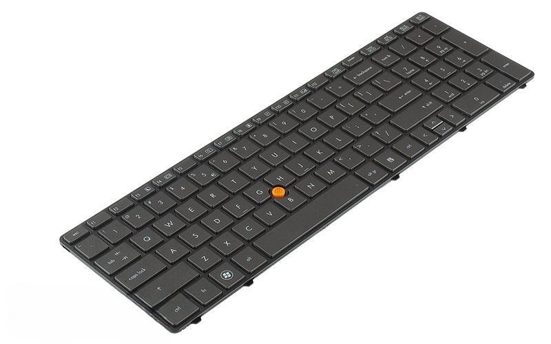 HP EliteBook 8560W Keyboard – Front view – keys & layout