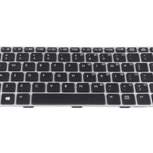 HP EliteBook Revolve 810 G2 Keyboard (with silver frame and backlit keys) – Front view – keys & layout