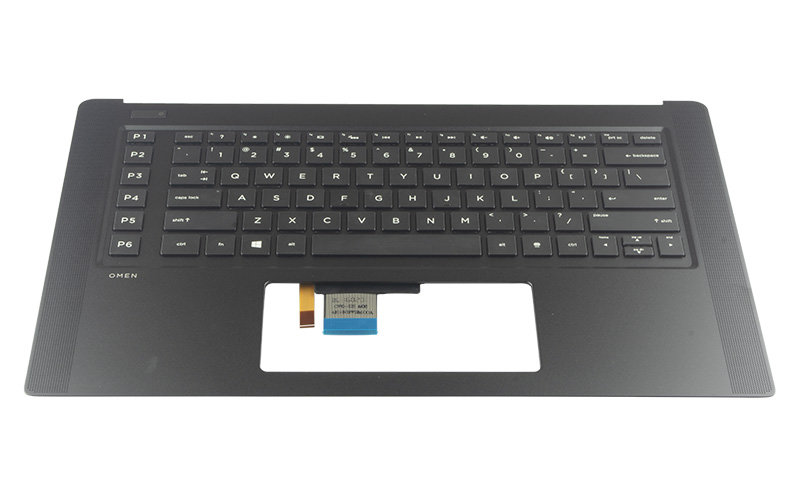 HP Omen Pro 15 Mobile Workstation Keyboard with C-shell/Top Casing – Front view – keys & layout