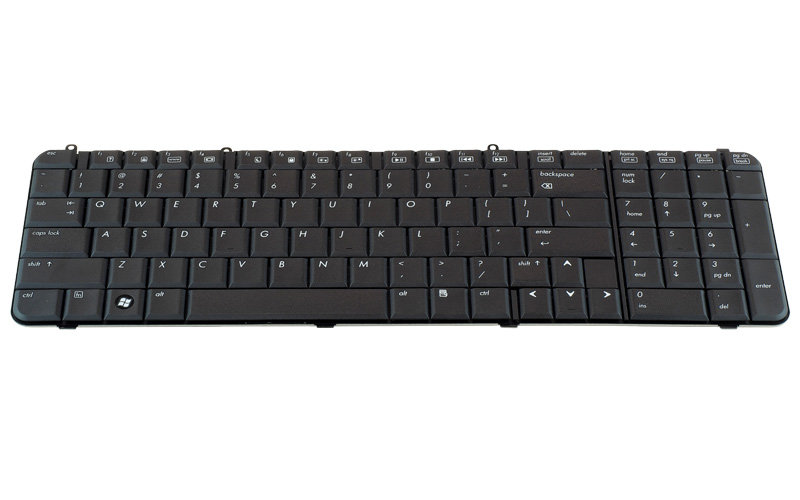 HP Pavilion DV9000 Keyboard - Refurbished – Front view – keys & layout