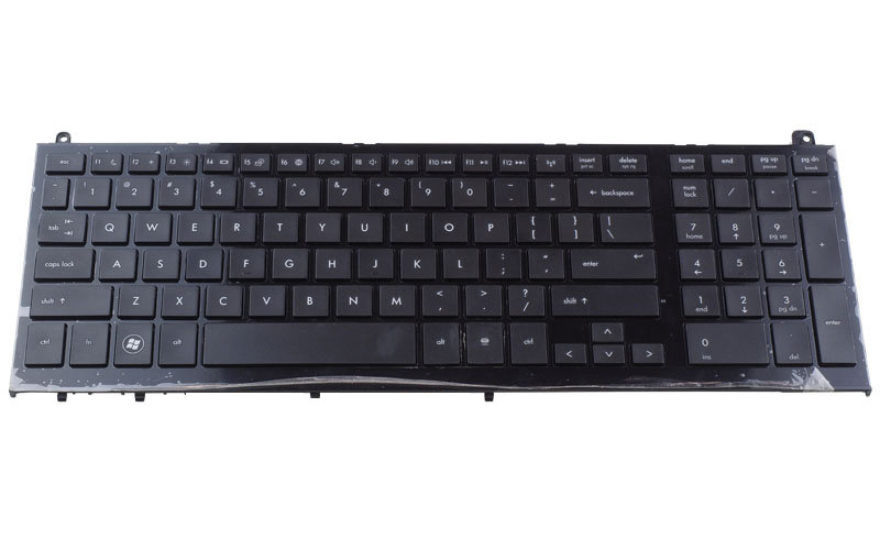 HP ProBook 4520S 4525s Keyboard (with frame/keyboard top cover) – Front view – keys & layout