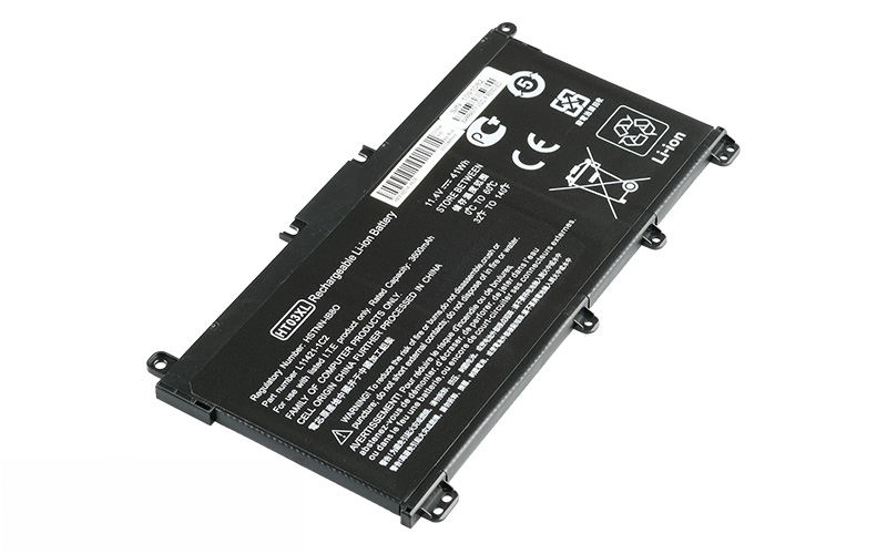 HT03XL L11119-855 HSTNN-LB8M L11421-422 Battery for HP 250 G7 255 G7 15-cs 17-by (11.4V 39Wh 3-Cell Li-Poly) – Front view top 45° angle