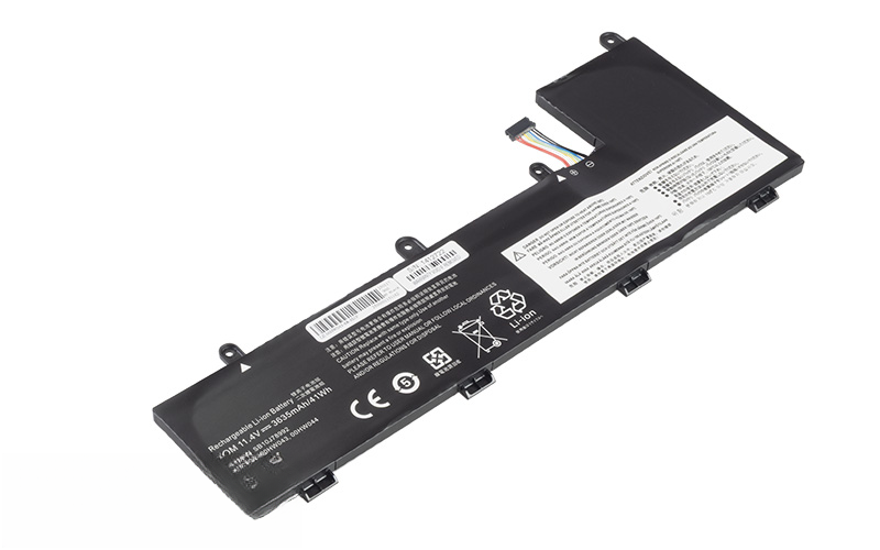 HW044 01AV442 SB10J78990 Battery for Lenovo Yoga 11e Type 20GC 20GE 20LQ 20G8 20GA (11.4V 41Wh 3-Cell Li-Poly) – Front view top 45° angle