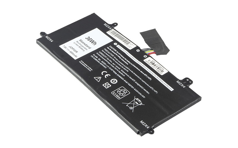 J0PGR 1WND8 Battery for Dell Latitude 12 5285 5290 (7.6V 36Wh 4-Cell Li-Poly) – Front view top 45° angle