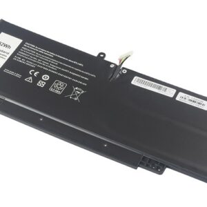 JHT2H 7CXN HRGYV T3JWC XMT81 Battery for Dell Latitude 14 7310 7410 (7.7V 53Wh 4-Cell Li-Poly) – Front view top 45° angle