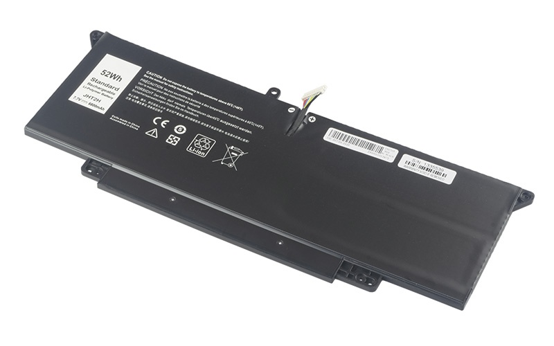JHT2H 7CXN HRGYV T3JWC XMT81 Battery for Dell Latitude 14 7310 7410 (7.7V 53Wh 4-Cell Li-Poly) – Front view top 45° angle