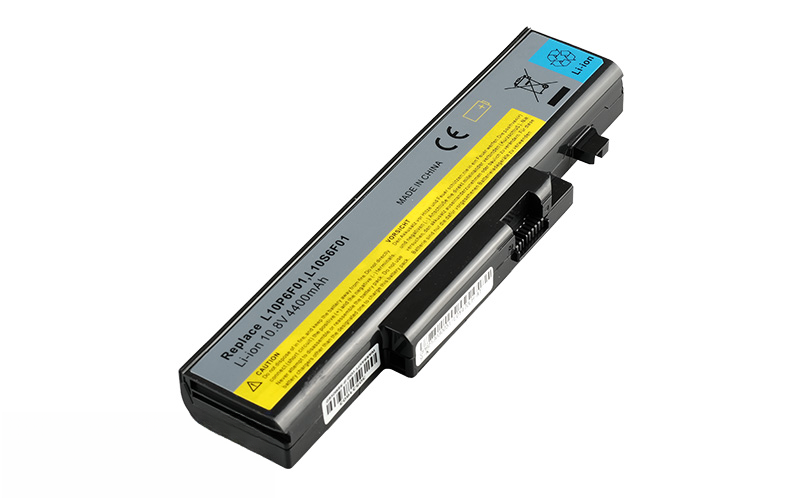 L10S6Y02 L10S6F01 57Y6625 Battery for Lenovo IdeaPad Y470 Y471 Y570 Y570A (10.8V 6-Cell) – Front view top 45° angle