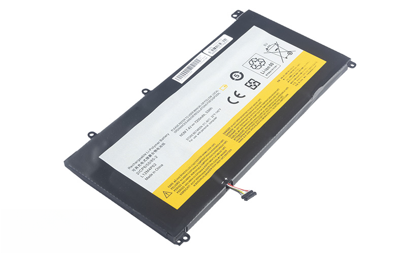 L12M4P62 L12L4P62 L11L6P61 L11M3P62 Battery for Lenovo ldeaPad U430 Touch U530 Touch (7.4V 53Wh 4-Cell Li-Poly) – Front view top 45° angle