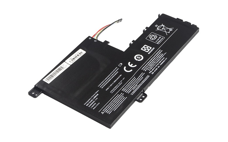 L15L3PB0 L15M3PB0 5B10K85055 5B10M49826 Battery for Lenovo Yoga 520-14IKB IdeaPad 320S-14IKB 320S-15AST 320S-15ISK (11.25V 39Wh 3-Cell Li-Polymer) – Front view top 45° angle