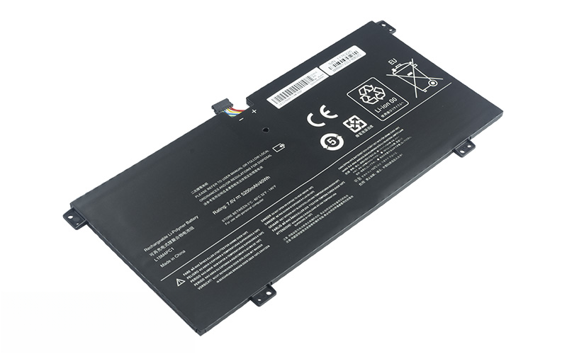 L15L4PC1 L15M4PC1 5B10K90767 5B10K90801 Battery for Lenovo Yoga 710-11IKB 710-11ISK (7.6V 40Wh 4-Cell Li-Poly) – Front view top 45° angle