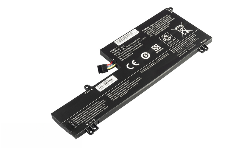 L16C6PC1 L16M6PC1 L16L6PC1 Battery for Lenovo YOGA 720-15IKB (11.55V 67Wh 6-Cell Li-Poly) – Front view top 45° angle