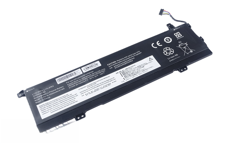 L17C3PE0 5B10Q39196 5B10Q39197 Battery for Lenovo Yoga 730-15IKB 730-15ISK 730-15lWL (11.4V 50Wh 3-Cell Li-Poly) – Front view top 45° angle