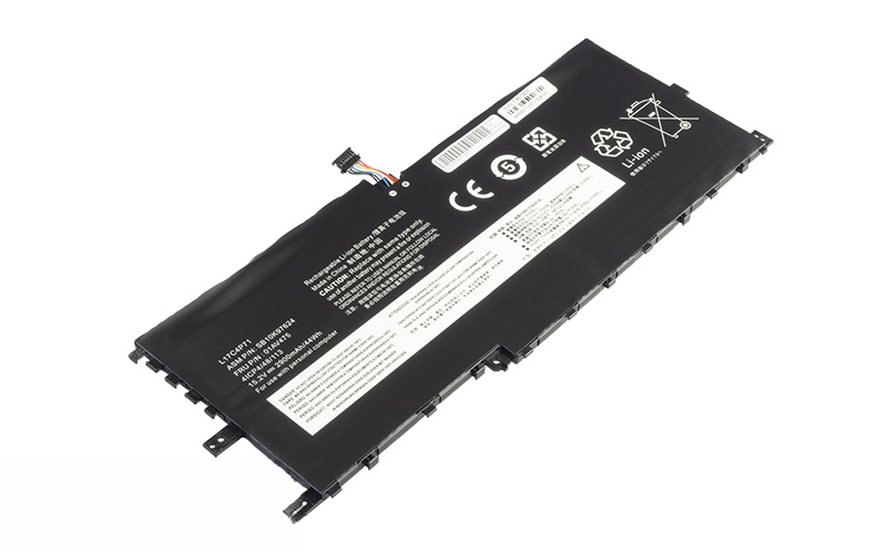 L17C4P71 L17M4P71 L17M4P73 01AV474 Battery for Lenovo ThinkPad X1 Yoga 3rd Gen 2018 (15.2V 44Wh 4-Cell Li-Poly) – Front view top 45° angle
