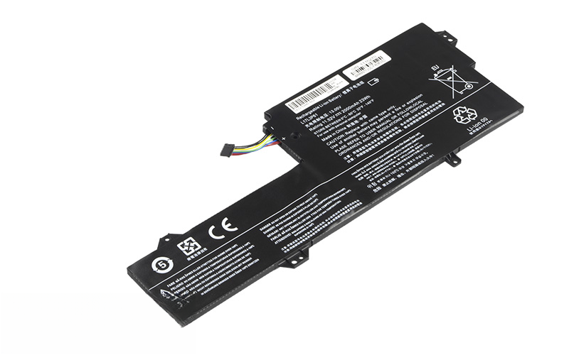 L17L3P61 L17M3P61 Battery for Lenovo Yoga 720-12IKB 330-11IGM IdeaPad 320 (81AK) - 11.52V 23Wh 3-Cell Li-Polymer – Front view top 45° angle