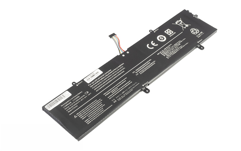 L17M4PB1 L17C4PB1 Battery for Lenovo IdeaPad 720S-15IKB (15.2V 67Wh 4-Cell Li-Poly) – Front view top 45° angle