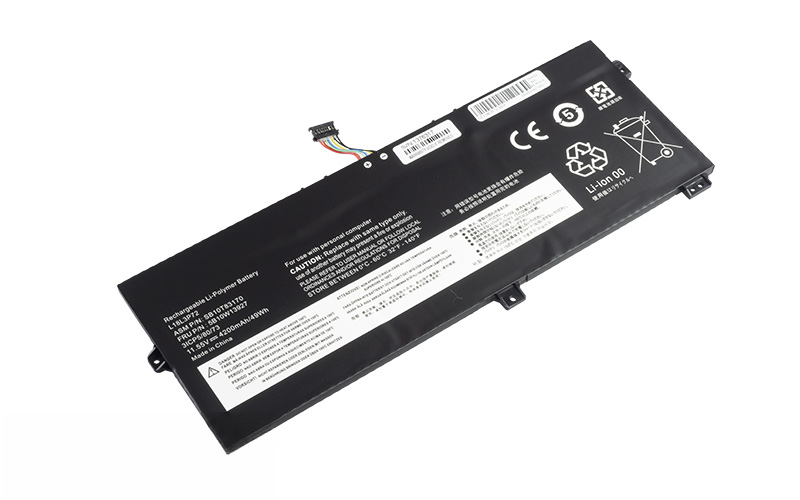 L18M3P72 L18L3P72 L18S3P72 02DL021 Battery for Lenovo ThinkPad X390 Yoga Lenovo ThinkPad X13 Yoga Gen1 (11.55V 49Wh 3-Cell Li-Poly) – Front view top 45° angle
