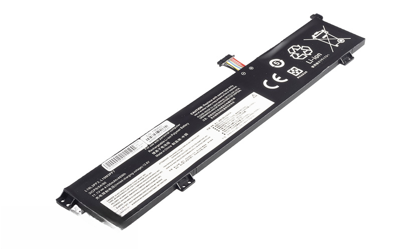 L19L3PF3 L19M3PF7 L19D3PF4 Battery for Lenovo IdeaPad Gaming 3 15IMH05 15ARH05 (11.1V 46Wh 3-Cell Li-Poly) – Front view top 45° angle