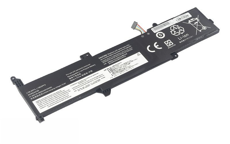 L19L3PF5 SB10X02596 Battery for Lenovo IdeaPad 3-14IIL05 3-14IML05 3-14ADA05 3-15 (11.55V 54Wh 3-Cell Li-Poly) – Front view top 45° angle