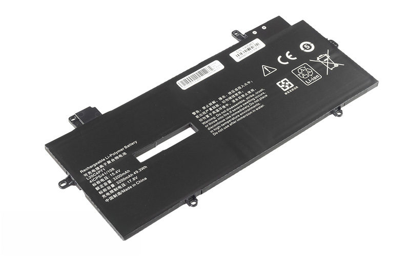 L20D4P71 L20L4P71 L20M4P71 L20C4P71 Battery for Lenovo ThinkPad X1 Carbon Gen 9/10 ThinkPad X1 Yoga Gen 6 (15.4V 49Wh 4-Cerll Li-Poly) – Front view top 45° angle