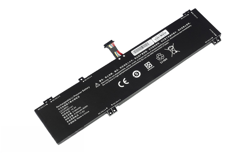 L21B4PC0 L21C4PC1 L21D4PC1 L21M4PC2 Battery for Lenovo Legion 5 15IAH7H Type 82RB (15.4V 80Wh 4-Cell Li-Poly) – Front view top 45° angle