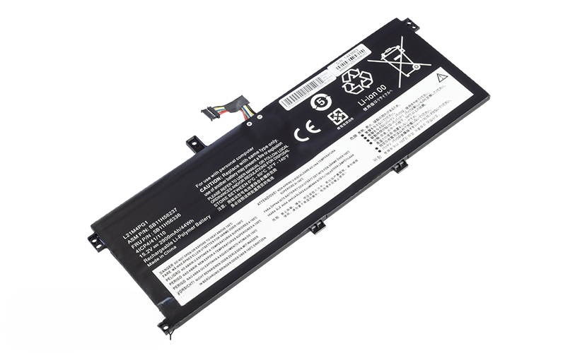 L21D4PG1 L21L4PG1 L21C4PG1 L21M4PG1 Battery for Lenovo ThinkPad L13 Yoga Gen 3 (15.2V 44Wh 4-Cell Li-Poly) – Front view top 45° angle
