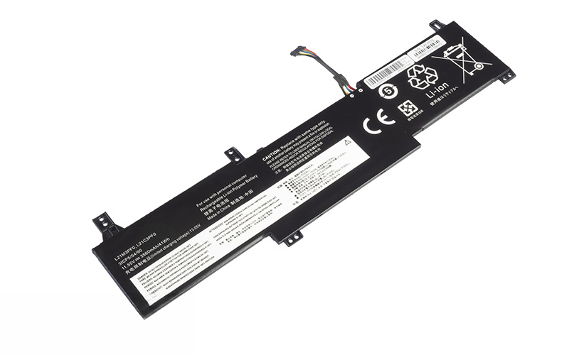 L21M3PF0 L21C3PF0 L21L3PF0 L21M3PF1 5B11D70896 Battery for Lenovo ldeaPad 14 ALC7 15 ALC7 (MY2022) - 11.55V 41Wh 3-Cell Li-Poly – Front view top 45° angle