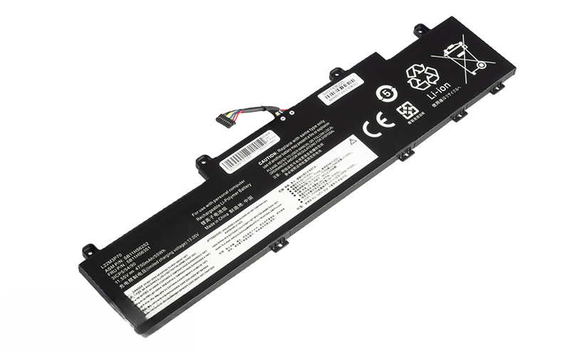 L22M3P70 L22B3P70 L22D3P70 Battery for Lenovo ThinkPad L14 Gen 4 L15 Gen 4 (11.55V 55Wh 3-Cell Li-Poly) – Front view top 45° angle