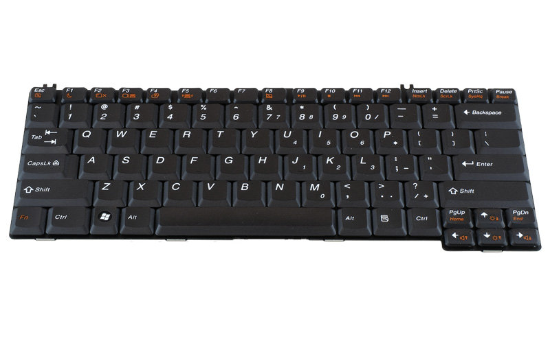 Lenovo 3000 Series N100 N200 N500 V100 G430 G450 G530 IdeaPad Y430 Y510 Y520 Keyboard – Front view – keys & layout