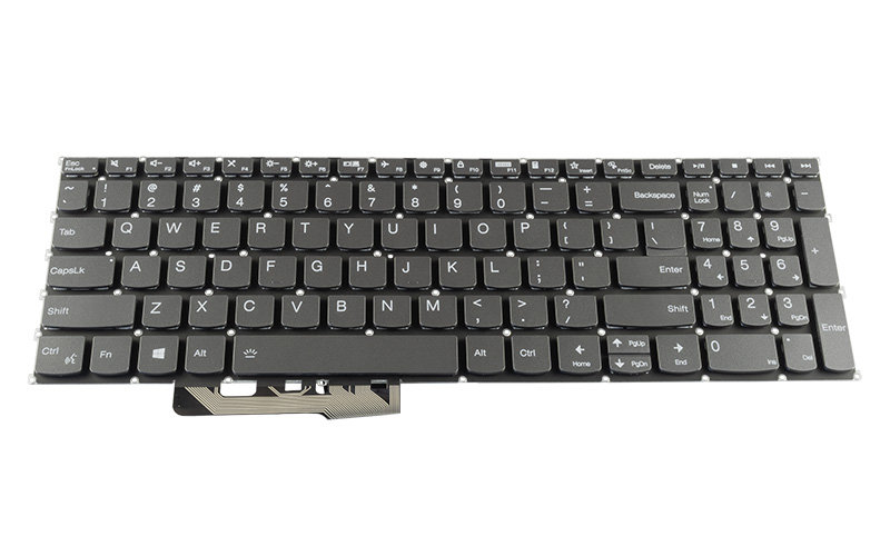 Lenovo IdeaPad Slim 3 15IAH8 Type 83ER Keyboard (arctic grey with backlit keys) – Front view – keys & layout