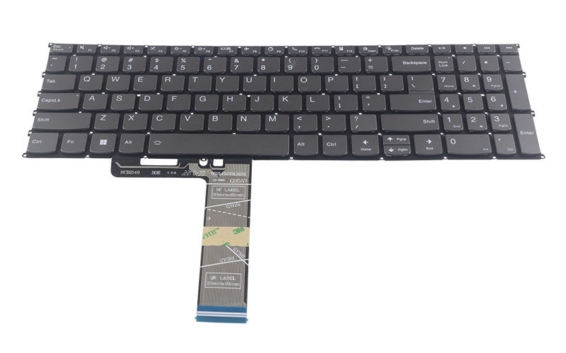 Lenovo ThinkBook 15 Gen 2 ITL Type 20VE Keyboard (with backlit keys) – Front view – keys & layout
