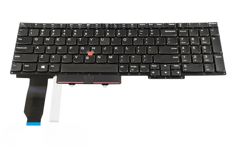 Lenovo ThinkPad E15 Gen 2 Type 20TD Keyboard with Centre Track Point (non-backlit) – Front view – keys & layout