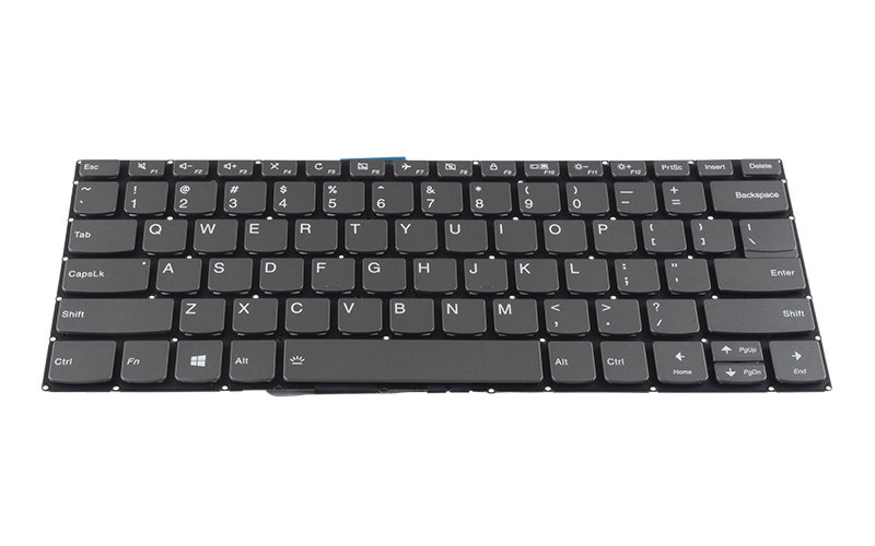 Lenovo YOGA 520-14ikb Model 81C8 Keyboard (with [Delete] button at top-right corner) – Front view – keys & layout