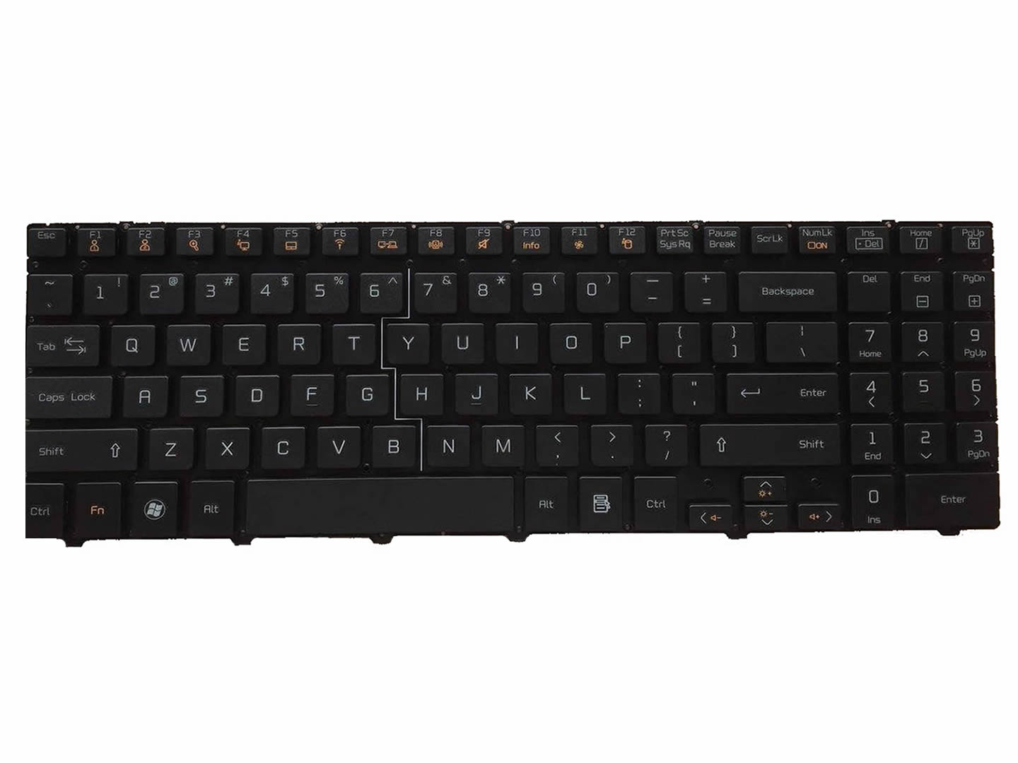 LG S53 Keyboard – Front view – keys & layout