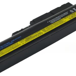 <strong>10.8V 4400mAh/48Wh 6-Cell Battery for Lenovo ThinkPad SL300 SL400 SL500 (P/N: FRU 42T4651 ASM 42T4545)</strong> – Front view top 45° angle