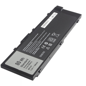 MFKVP RDYCT T05W1 Battery for Dell Precision 15-7520 15-7510 17-7710 17-7720 M7510 M7710 (11.4V 80Wh 3-Cell Li-Polymer) – Front view top 45° angle